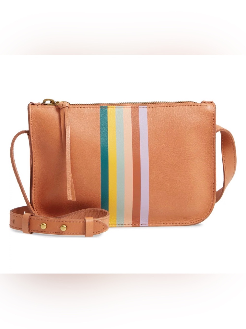 Madewell The Simple Crossbody Stripe: Rainbow Stripe Edition, NWT